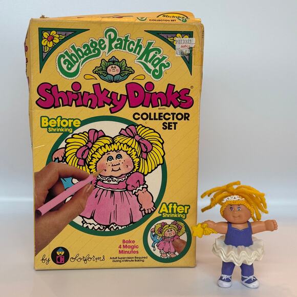 Vintage SEALED Cabbage Patch Shrinky Dinks and Cabbage Patch Kids Figure - Picture 1 of 10